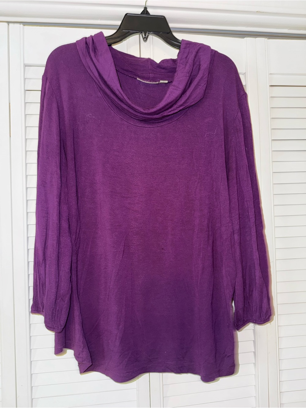JohnPaulRichard Women's Deep Purple Cowl Neck Sweater